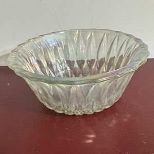 Vintage 1970’s Hoosier Art Glass Decorative 6" Bowl Iridescent Carnival HG 4056